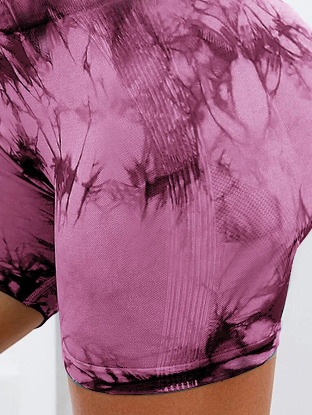Tie-Dye High Waist Active Shorts - Fashorio