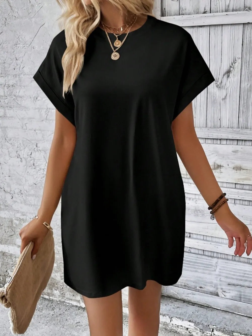 Casual Pocketed Short Sleeve Dress – Relaxed Everyday Comfort - Fashorio