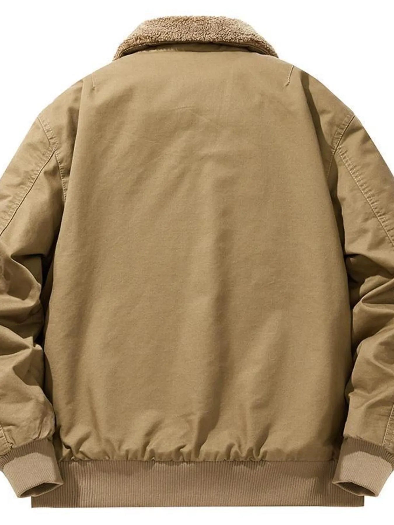 Men's Plus Size Zip Up Long Sleeve Sherpa Jacket - Fashorio