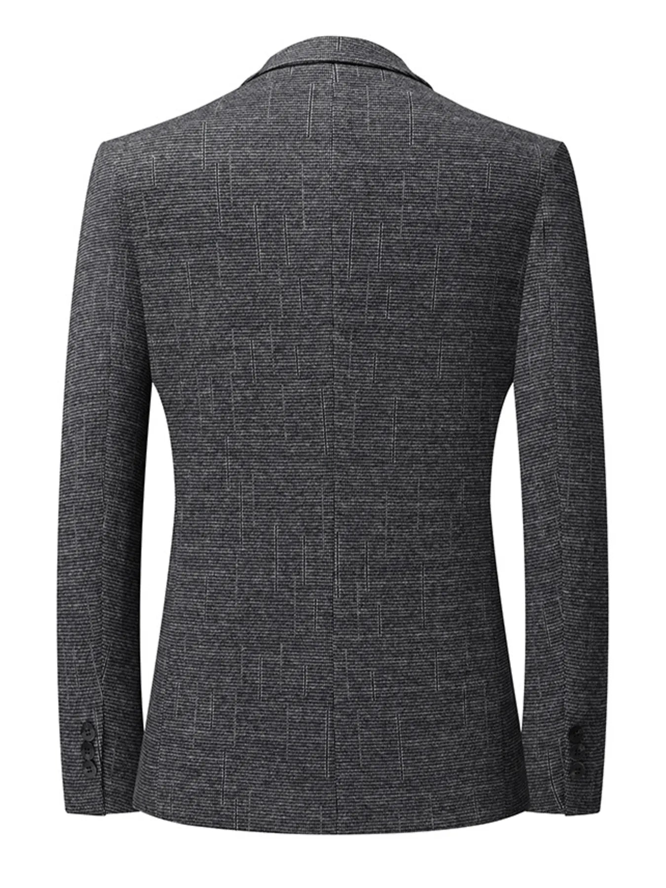 Men's Single-Breasted Tweed Blazer - Fashorio