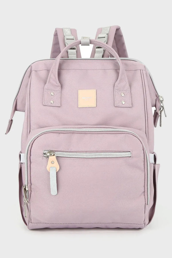 Himawari Waterproof Canvas Backpack Bag with Side Pockets Lavender One Size - Fashorio