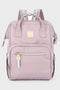 Himawari Waterproof Canvas Backpack Bag with Side Pockets Lavender One Size - Fashorio