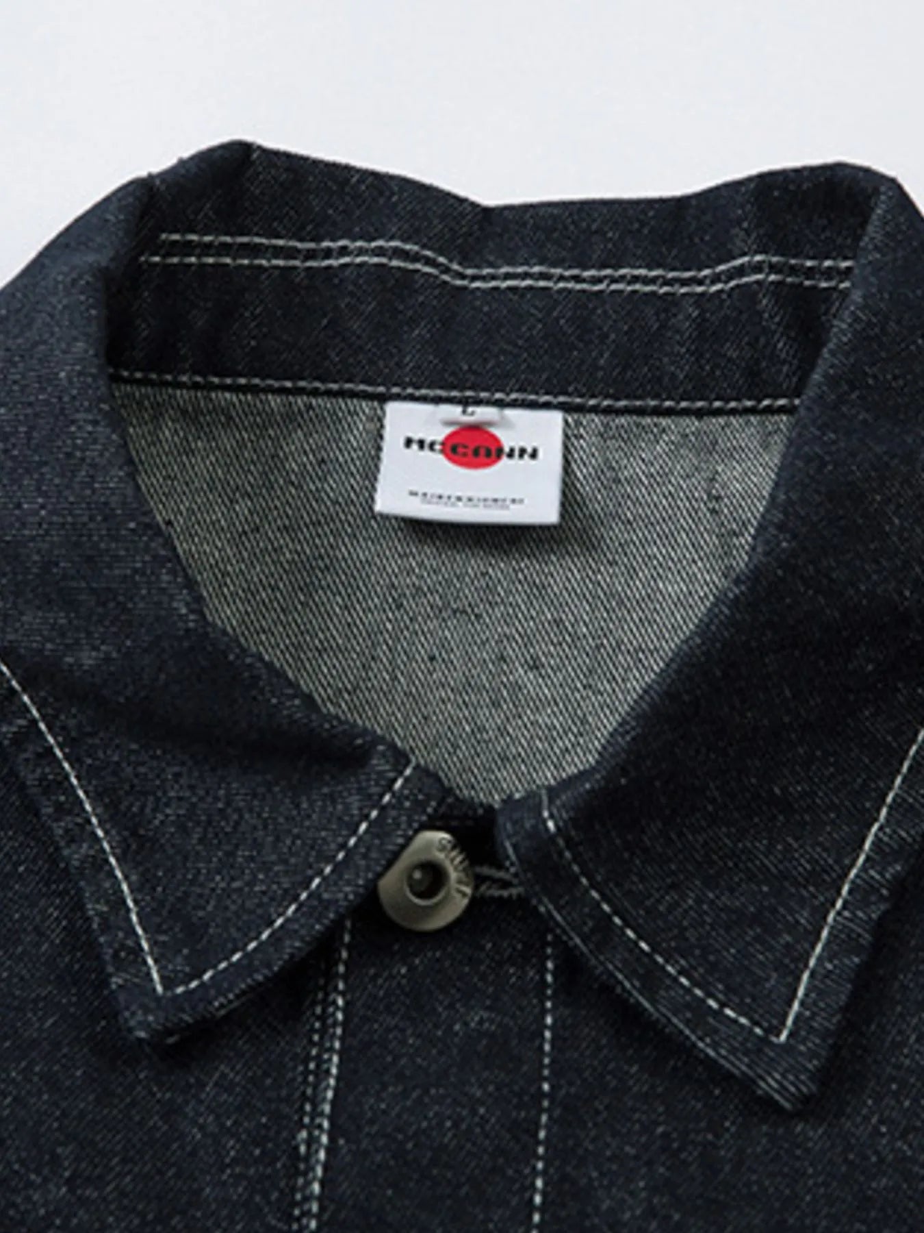 Men's Contrast Stitching Button Up Denim Jacket - Fashorio