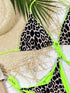 Leopard Print Halter Neck Bikini Set - Removable Padding - Fashorio