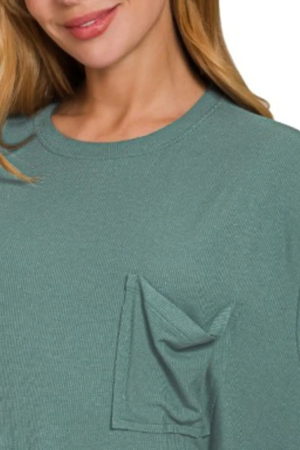 Zenana Oversized Ribbed Round Neck Short Sleeve Tee - Fashorio