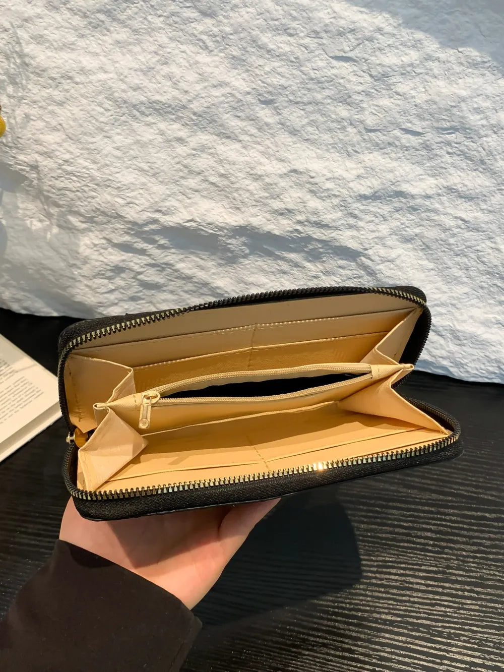PU Leather Solid Color Wallet - Fashorio
