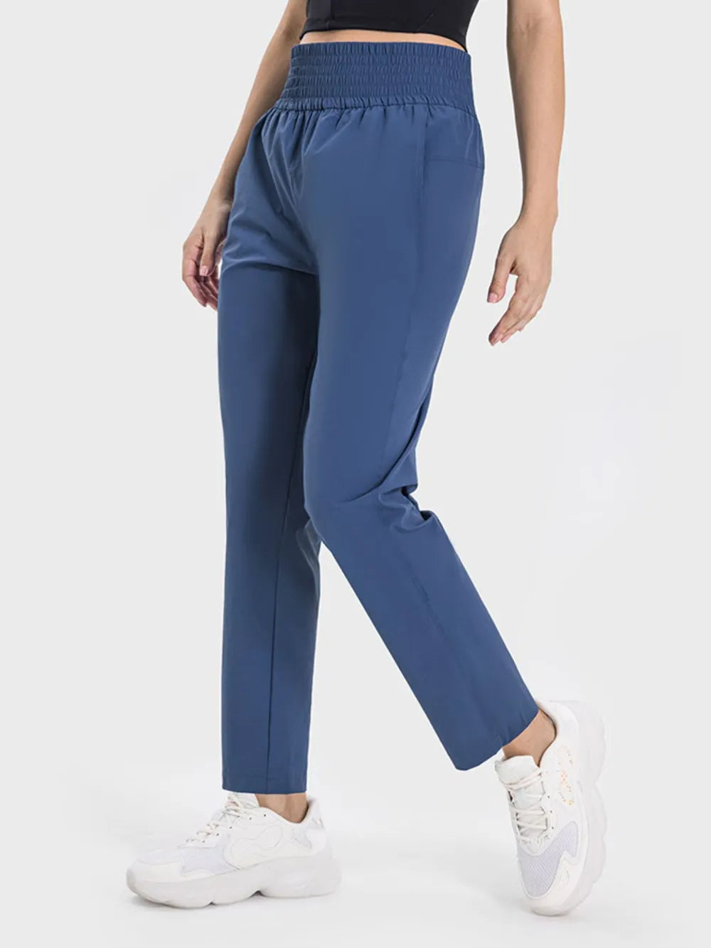 Millennia Pocketed High Waist Active Pants - Fashorio
