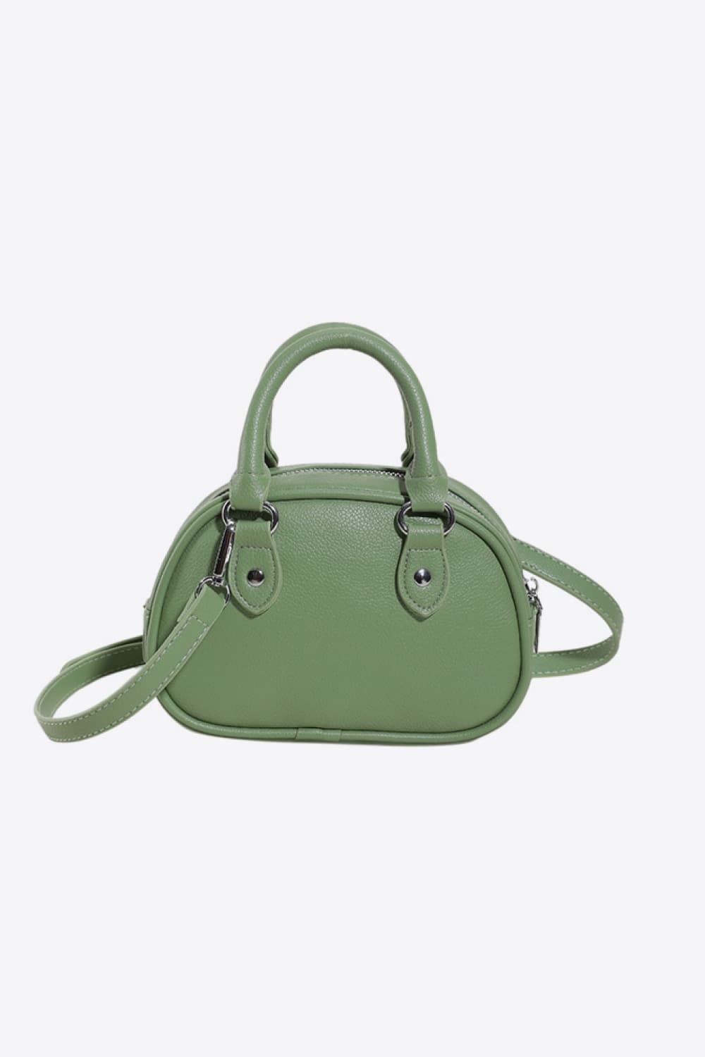 PU Leather Handbag Green One Size - Fashorio