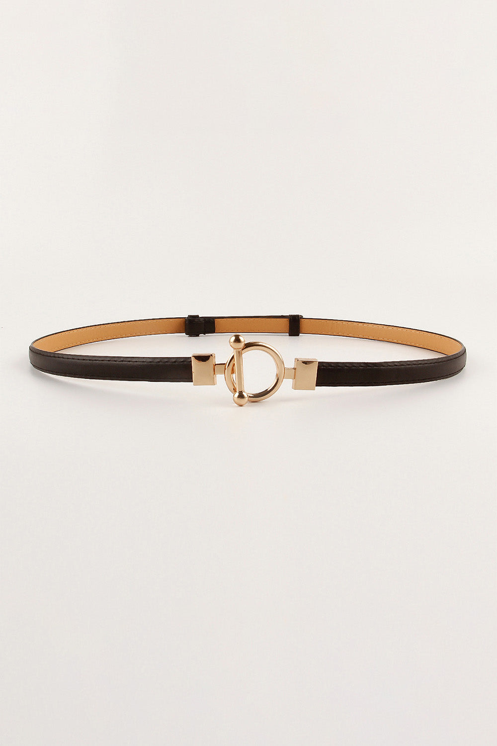 Toggle Buckle Skinny PU Belt - Fashorio