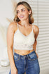 JadyK Michael Crisscross Double-Strap Lace Bralette Cream - Fashorio