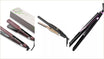 2 in 1 hair straightener and curler with adjustable temperature control, a slim dual purpose styling iron with rounded plate edges for curling