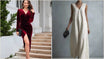 Woman wearing a scoop neck empire waist long sleeve dress, one of the best dresses for apple shape figures because the seam sits just under the bust.