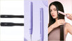 Slim ceramic flat iron with narrow plates shown open beside its temperature dial, a best hair straightener for short hair pick from the Fashorio range.