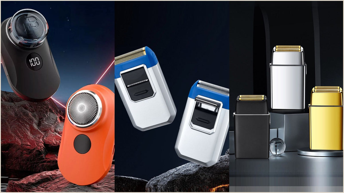 Silver cordless pocket razor shown beside its protective cap, an example of the best travel shaver format: a sealed mini electric shaver small enough for a carry on bag