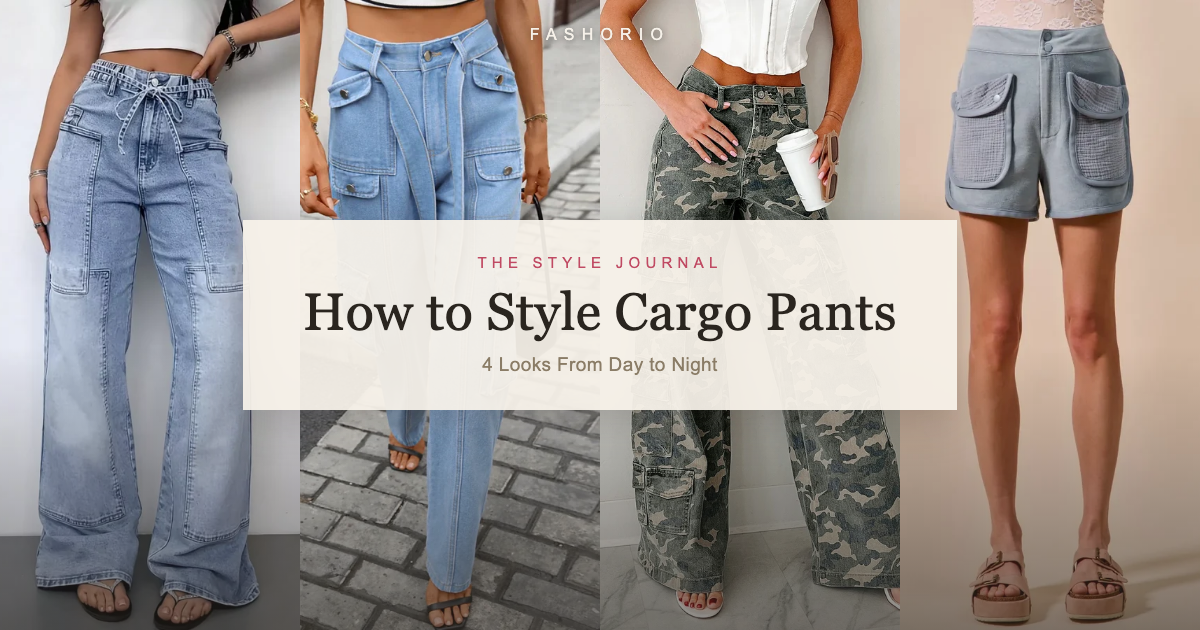 How to style cargo pants, four looks from day to night