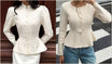 Peplum top vs babydoll top: smocked, knit and plaid peplum blouses side by side