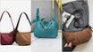 Suede crescent shoulder bag with a long adjustable strap, the convertible style at the center of the shoulder bag vs crossbody bag decision