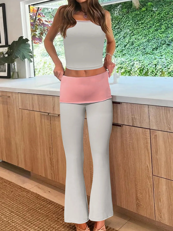 Model in a matching two piece active set, from the Fashorio sport sets collection