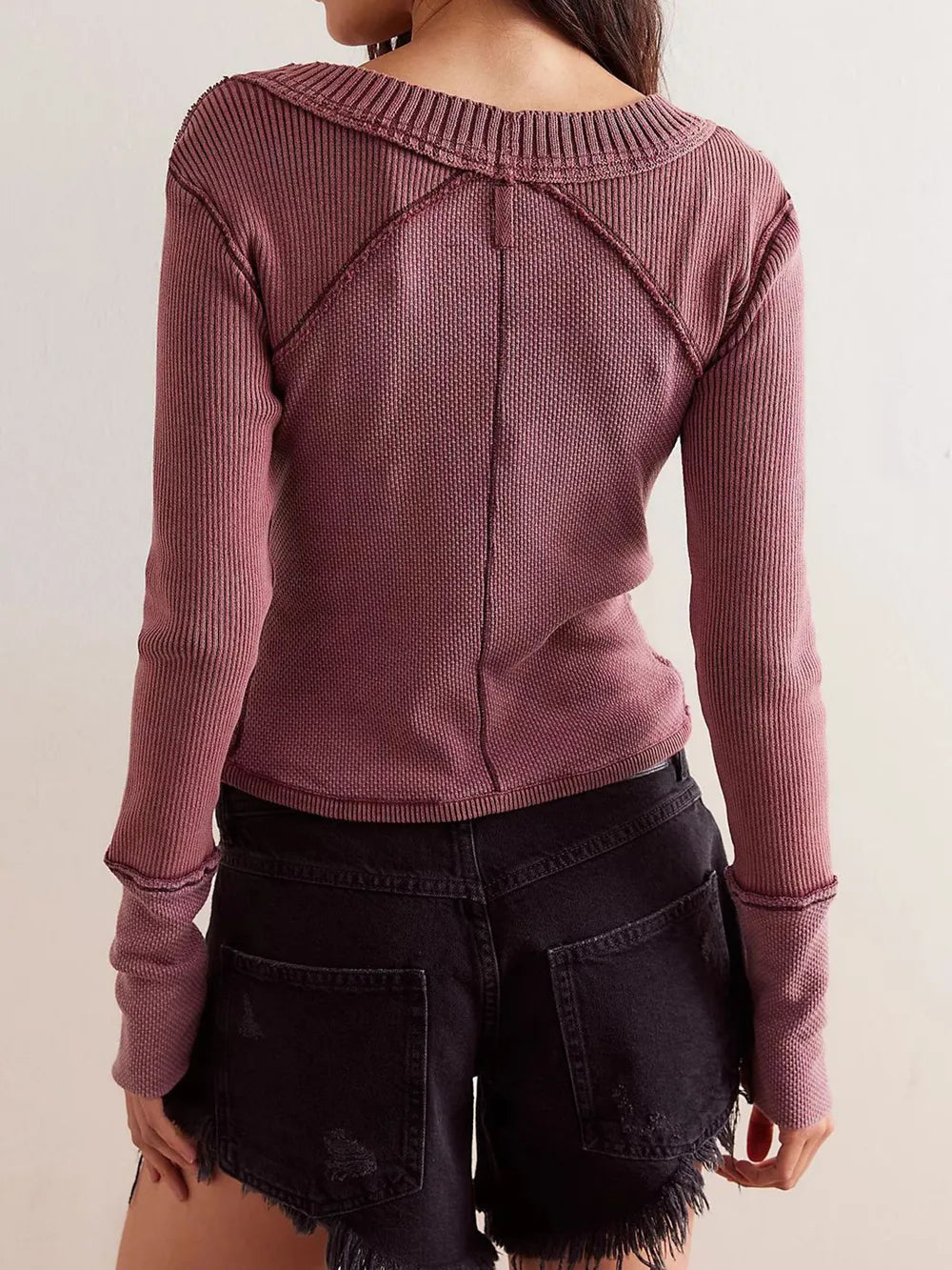 V-Neck Button Up Cropped Cardigan - Fashorio