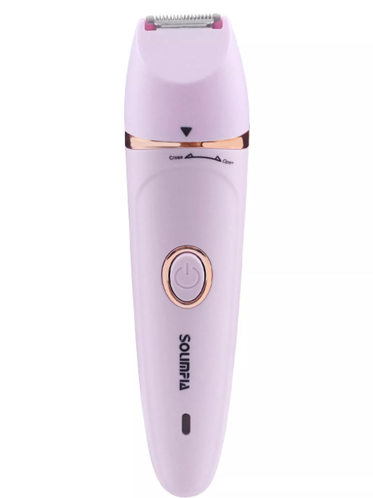 Hair remover held in hand