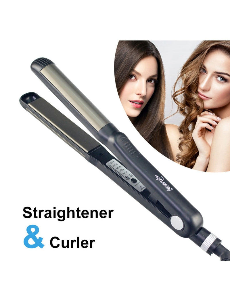 Black 2 in 1 hair straightener front view