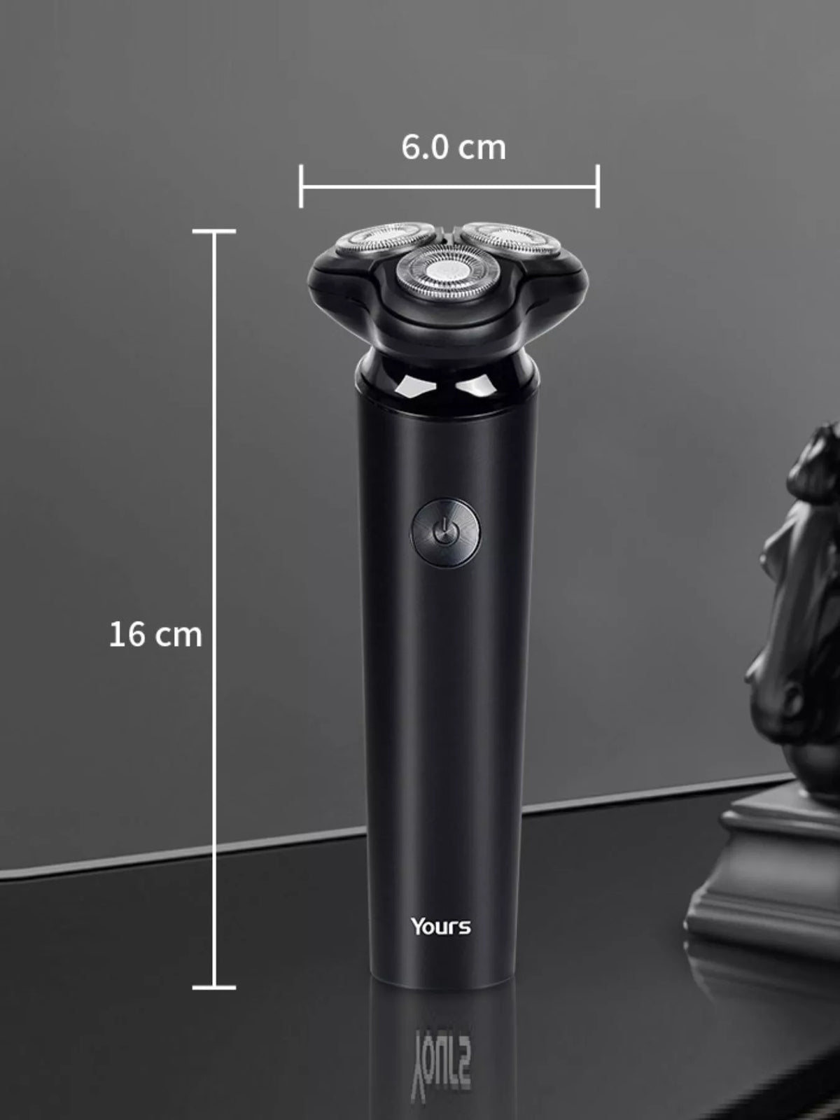 Electric shaver side profile