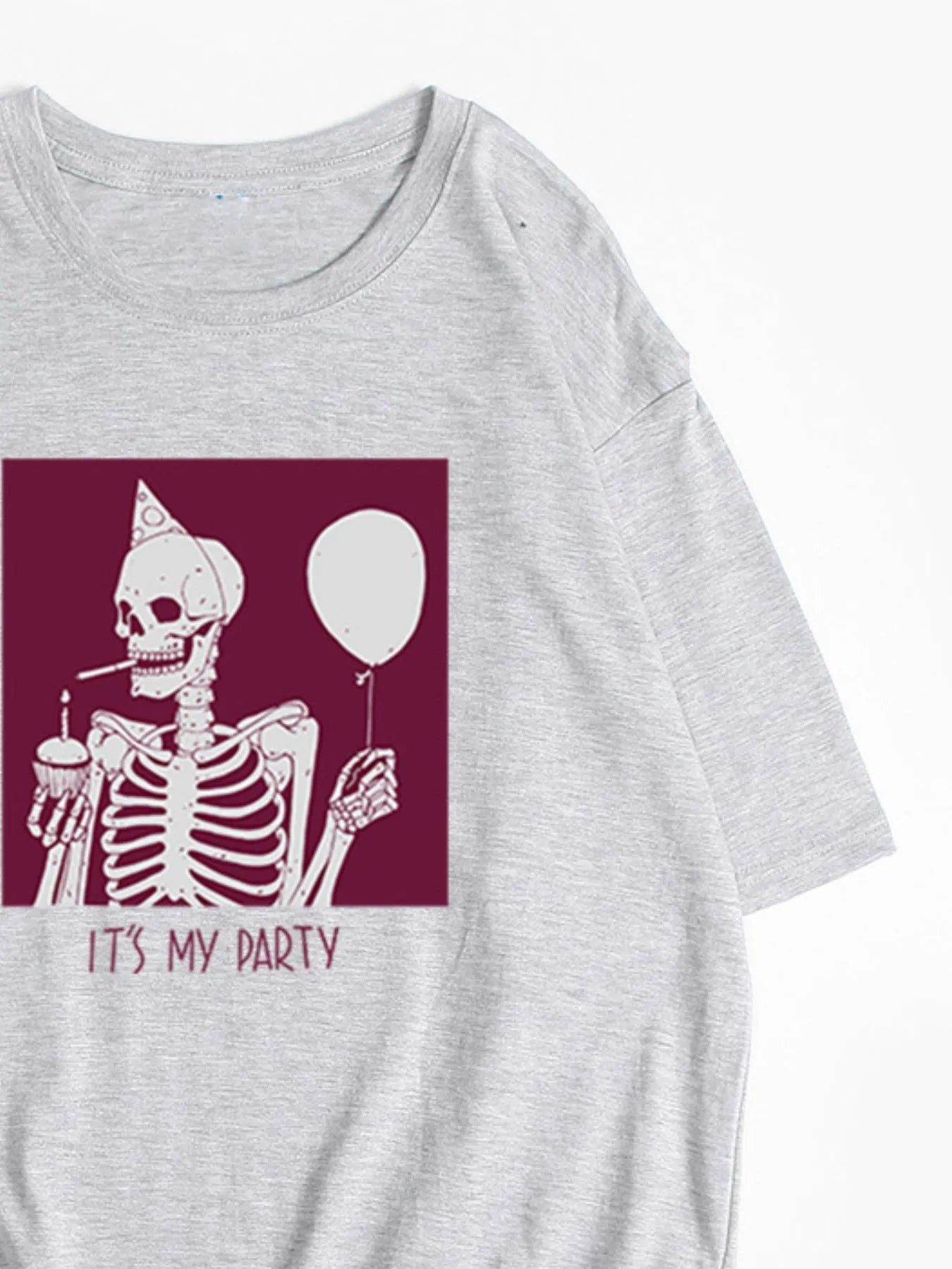 Plus Size Graphic Round Neck Half Sleeve T-Shirt - Fashorio