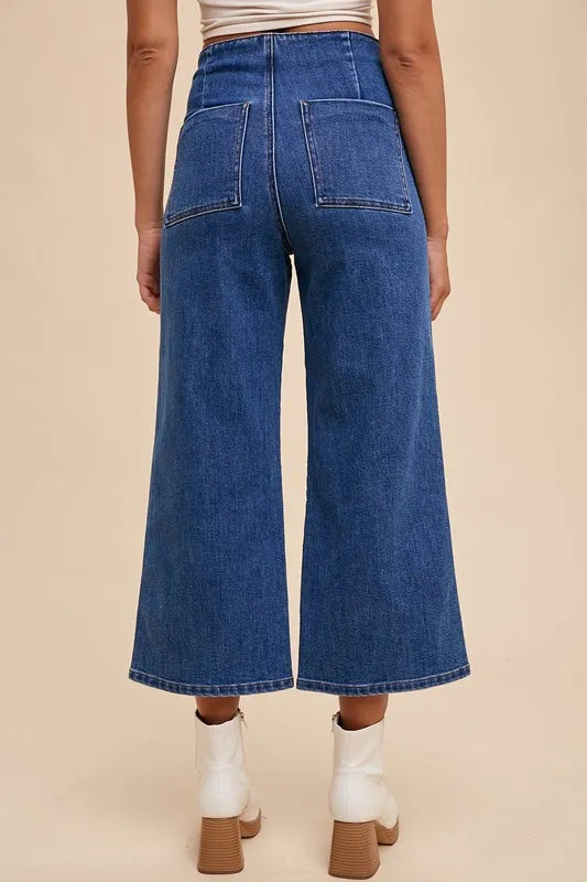 Annie Wear Button Fly High Waist Jeans - Fashorio