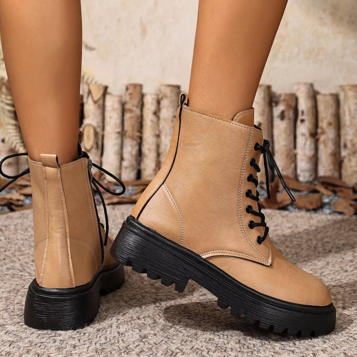 Combat boots side profile