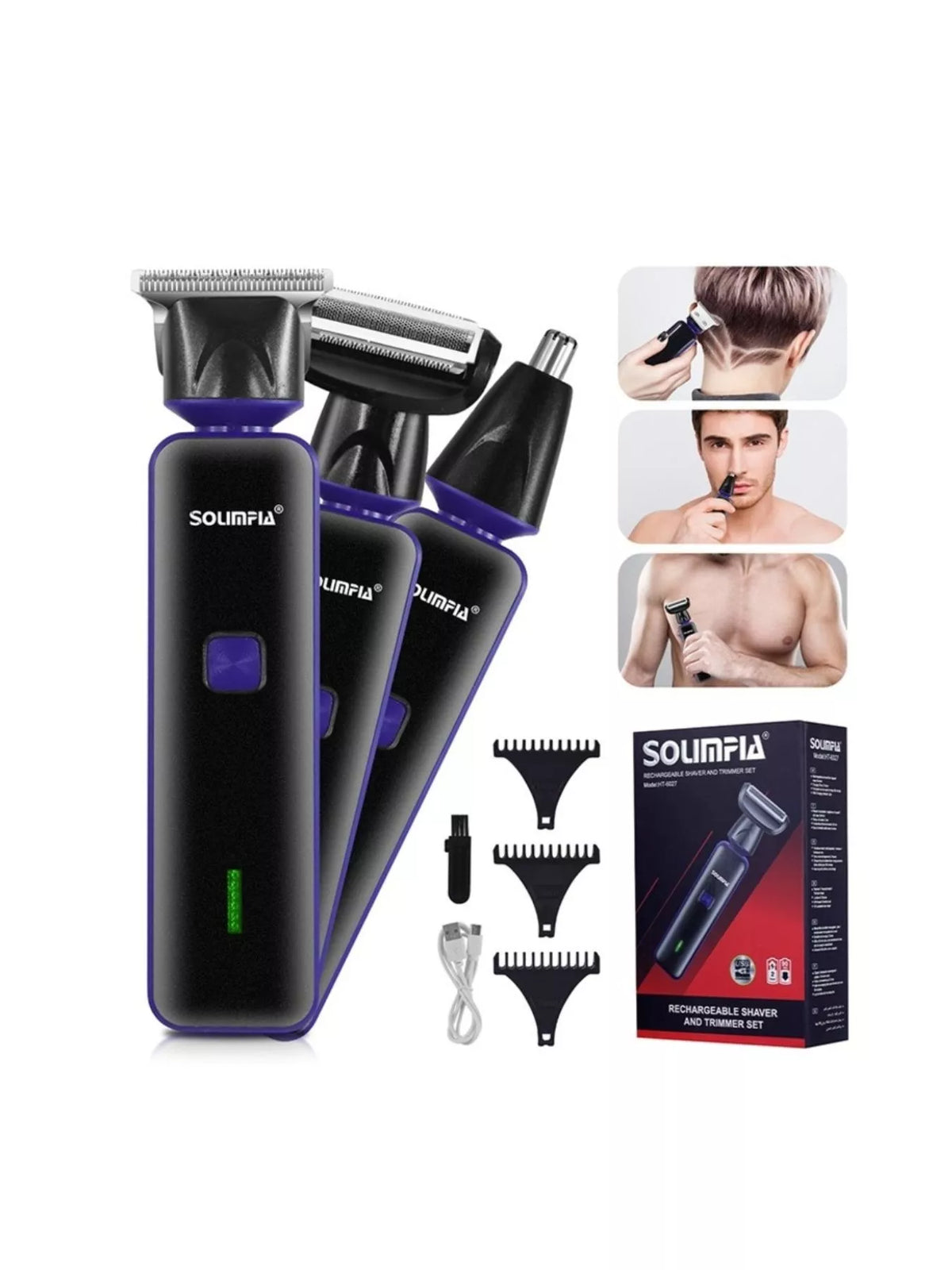 3 in 1 clipper in electric purple