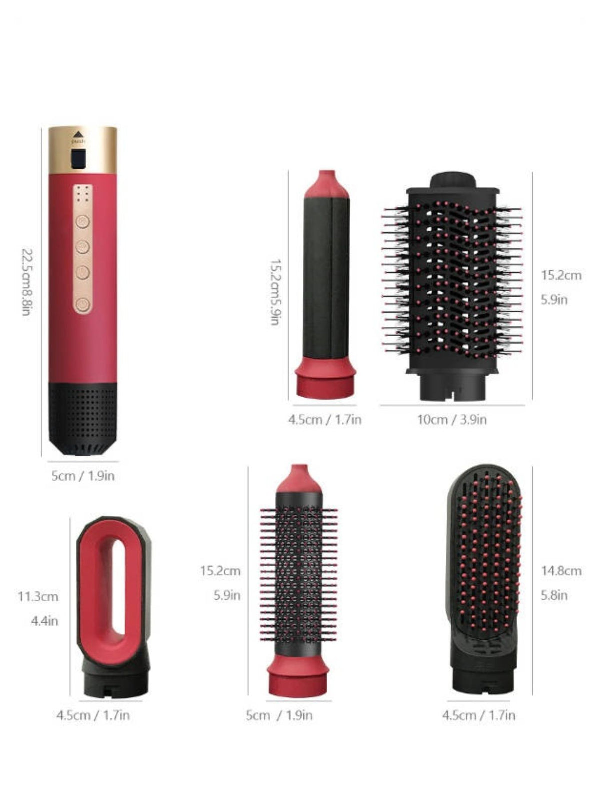 Hot air brush round barrel attachment