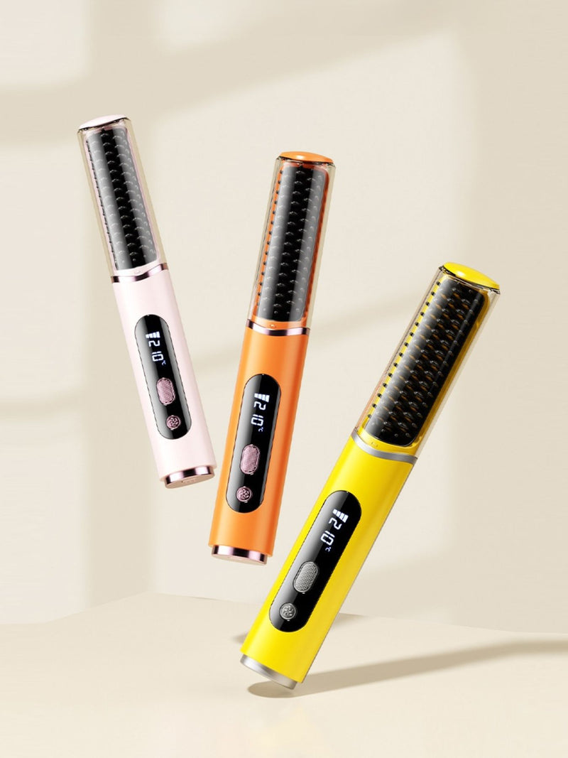 Fast heating anti scald straightening comb in yellow
