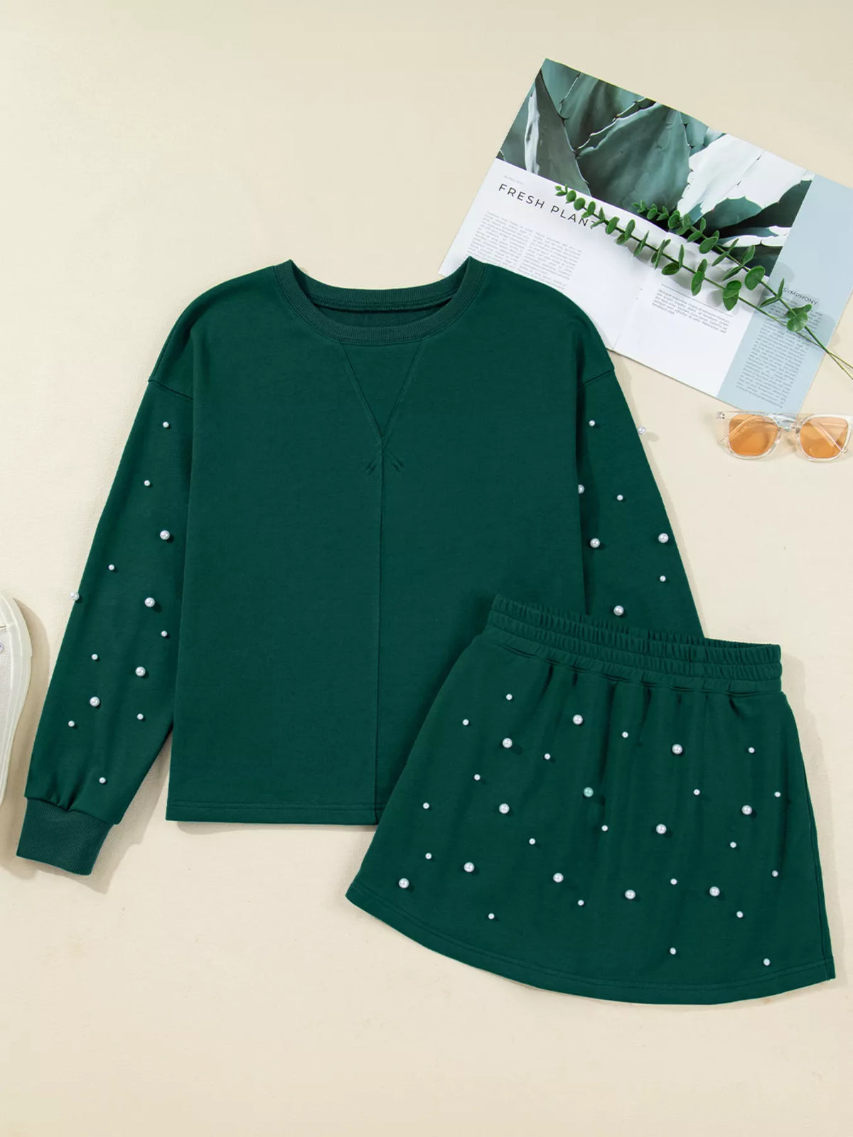 Pearl pullover two piece set side view