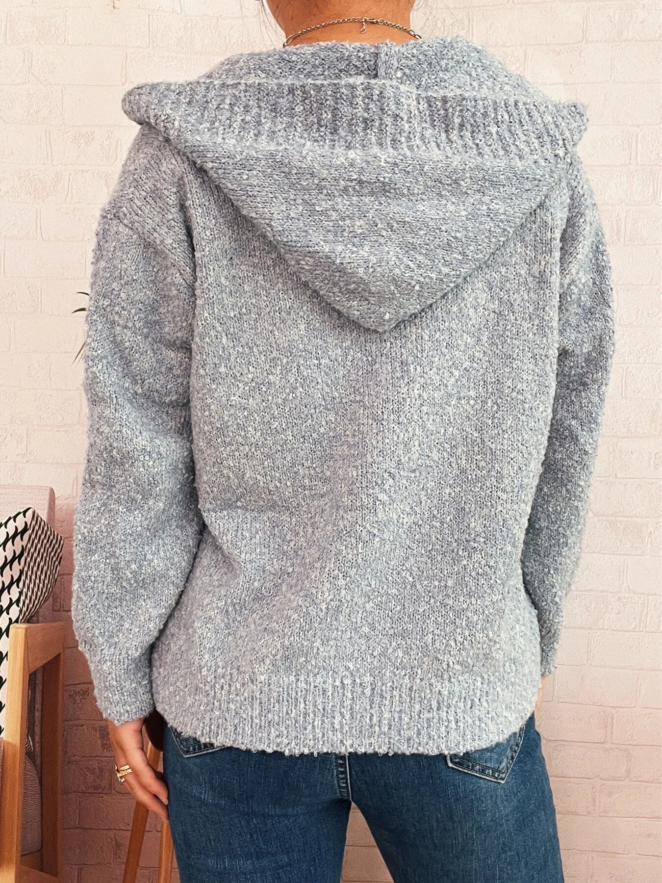 Cozy Button-Up Hooded Cardigan - Fashorio