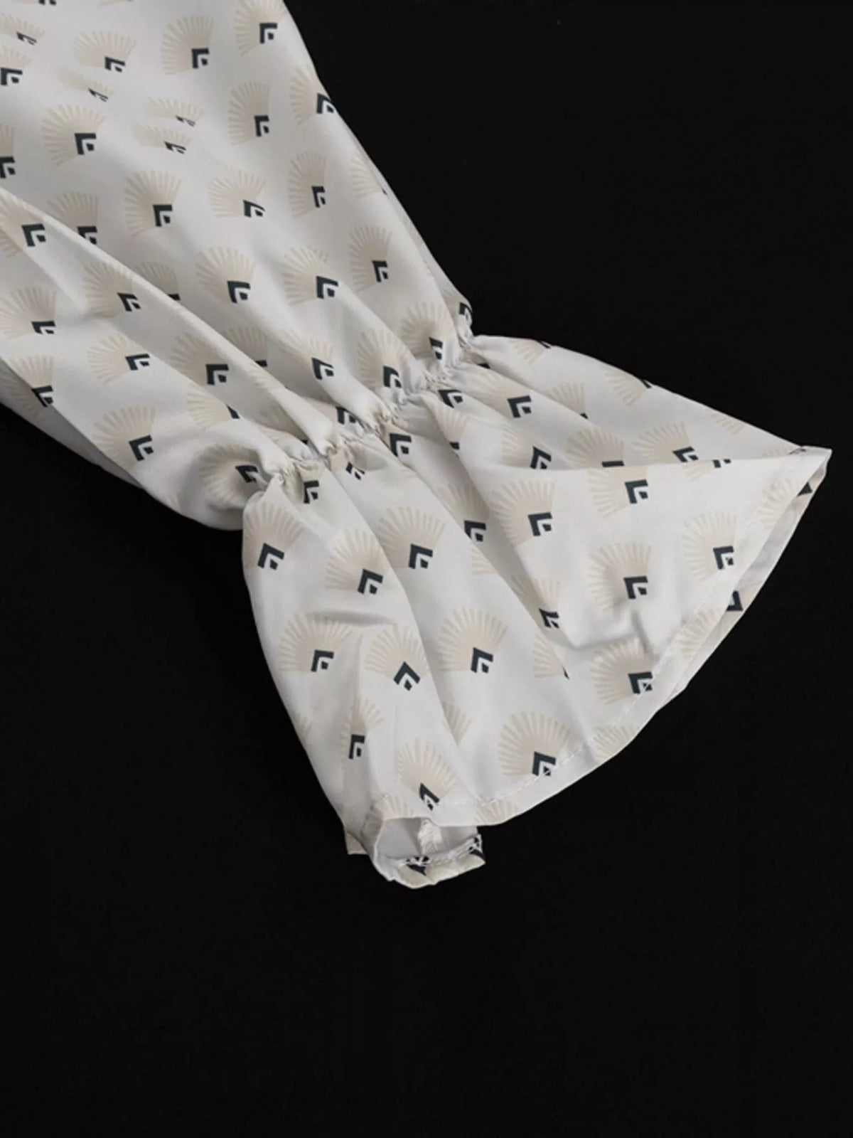 Close view of the dress neckline