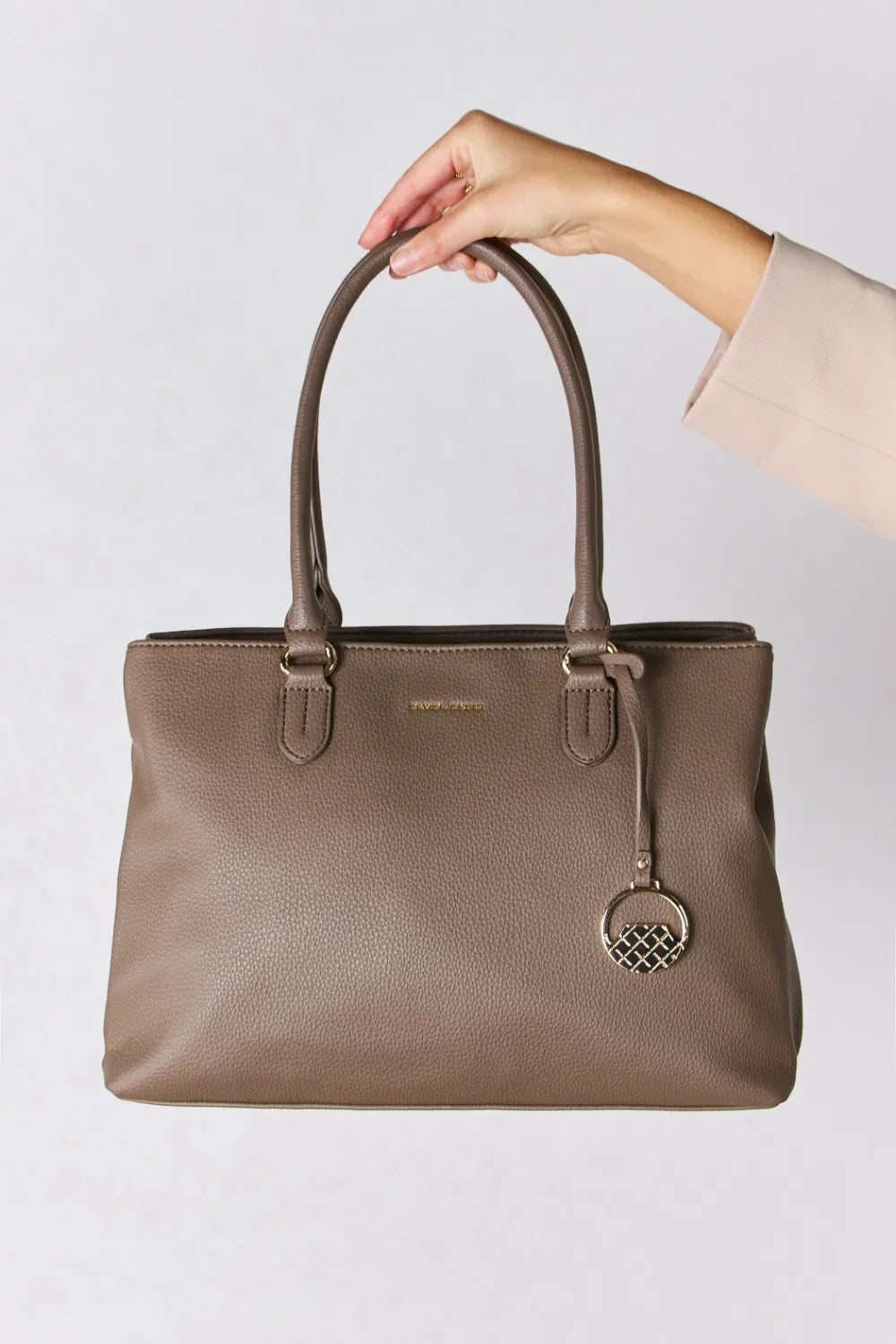 David Jones Structured Leather Handbag - Fashorio