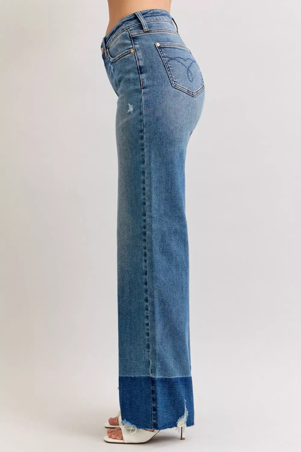 Judy Blue high waist column jeans full length view