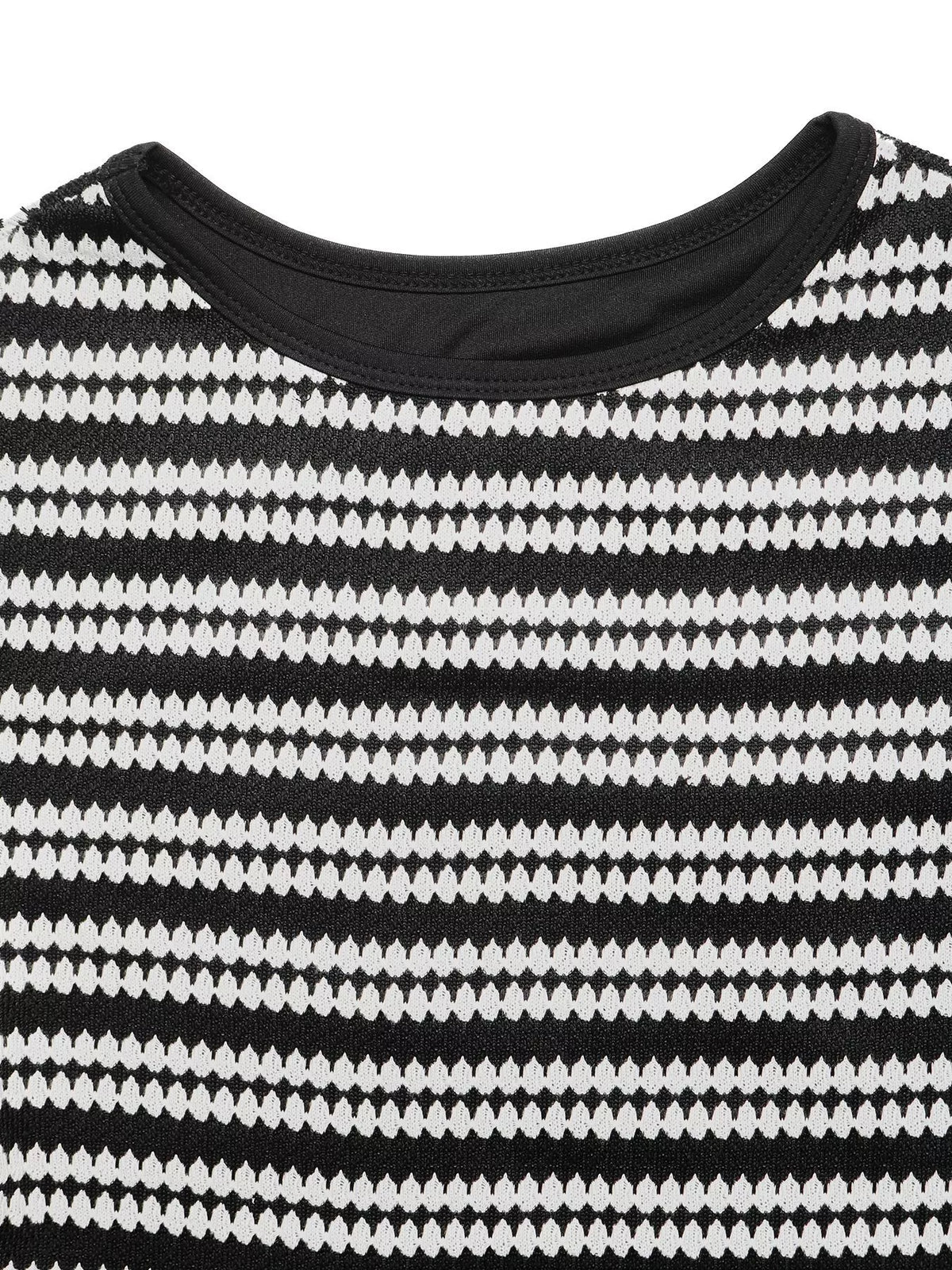 Striped Sleeveless Bodycon Knit Maxi Dress, back view