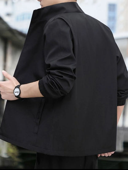 Men's Plus Size Zip Up Long Sleeve Jacket - Fashorio