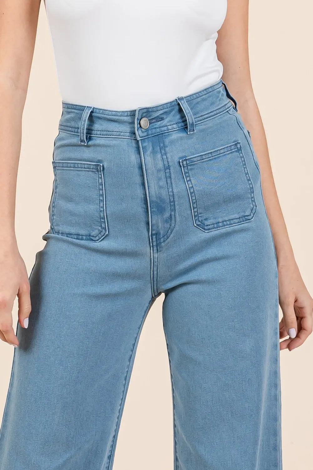 Mittoshop High Waist Wide Leg Jeans - Fashorio