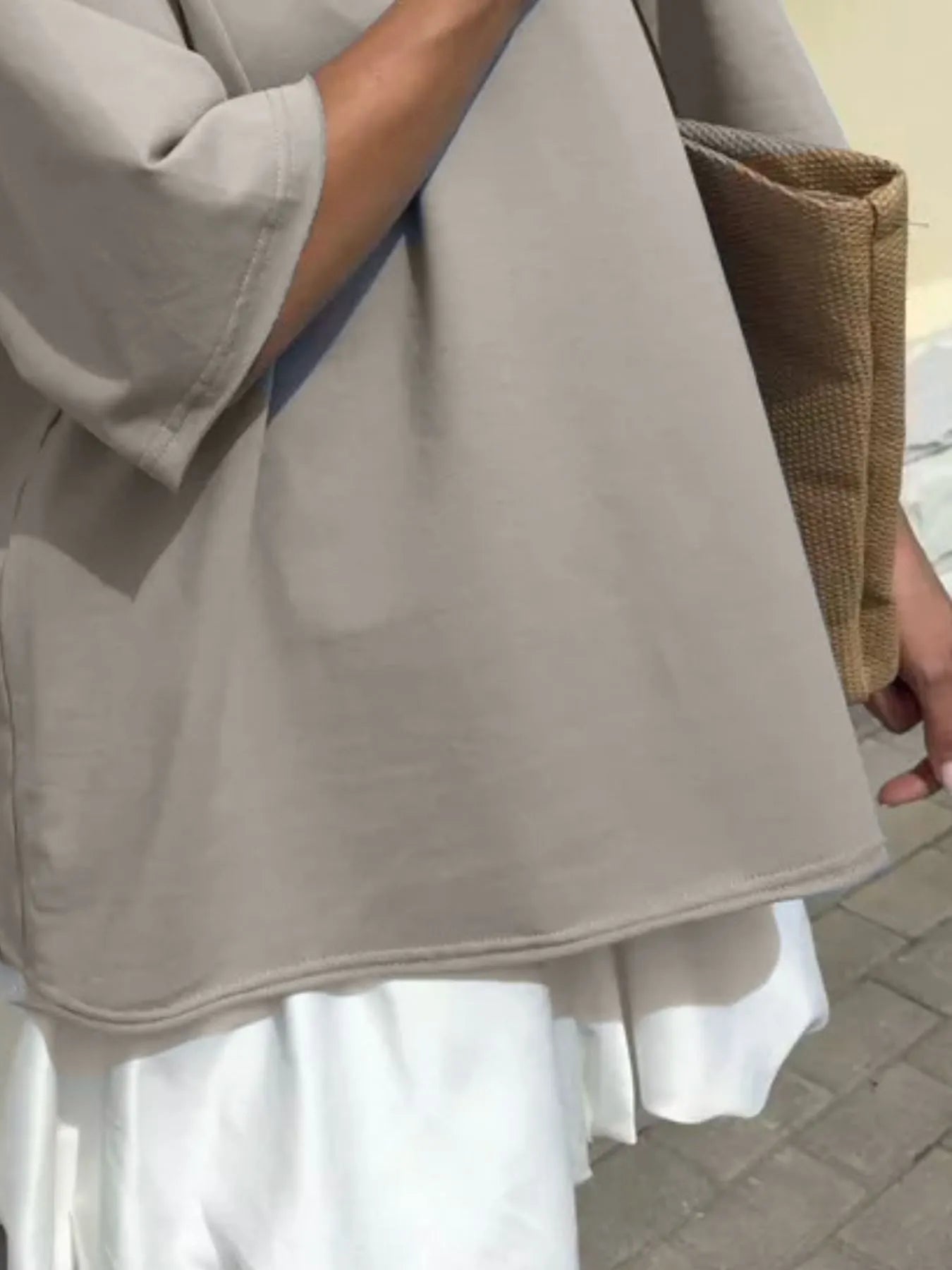 Round Neck Half Sleeve Oversized T-Shirt - Fashorio