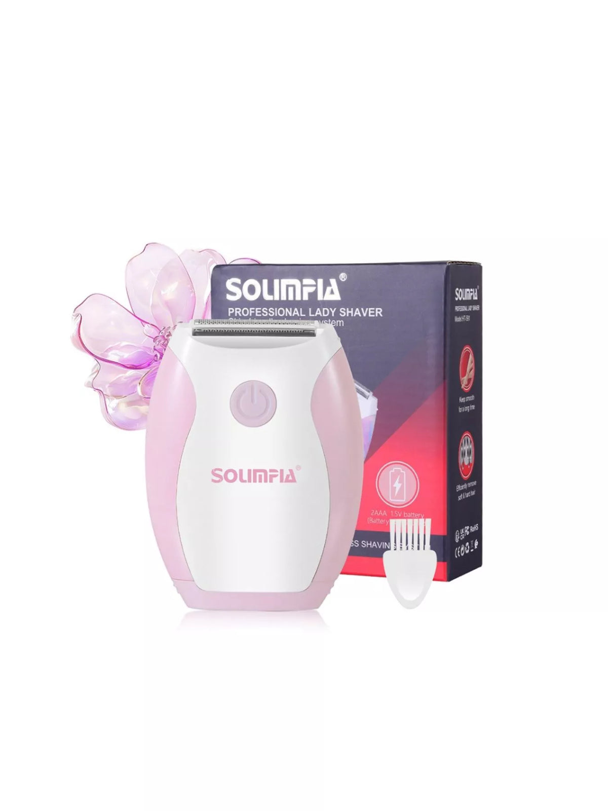 Pink portable hair removal epilator detail