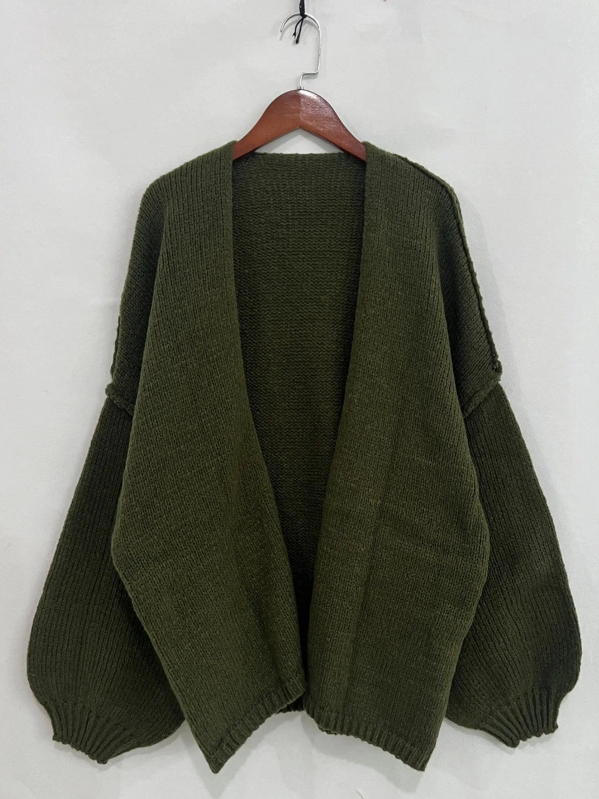Open front dropped shoulder oversized cardigan dropped shoulder view