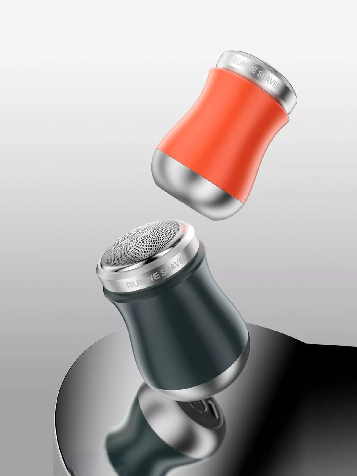 Mini electric shaver front view