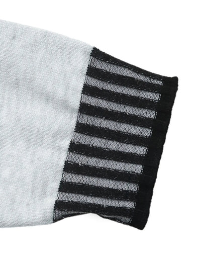 Striped Trim Tie Waist Sweater Dress - Fashorio