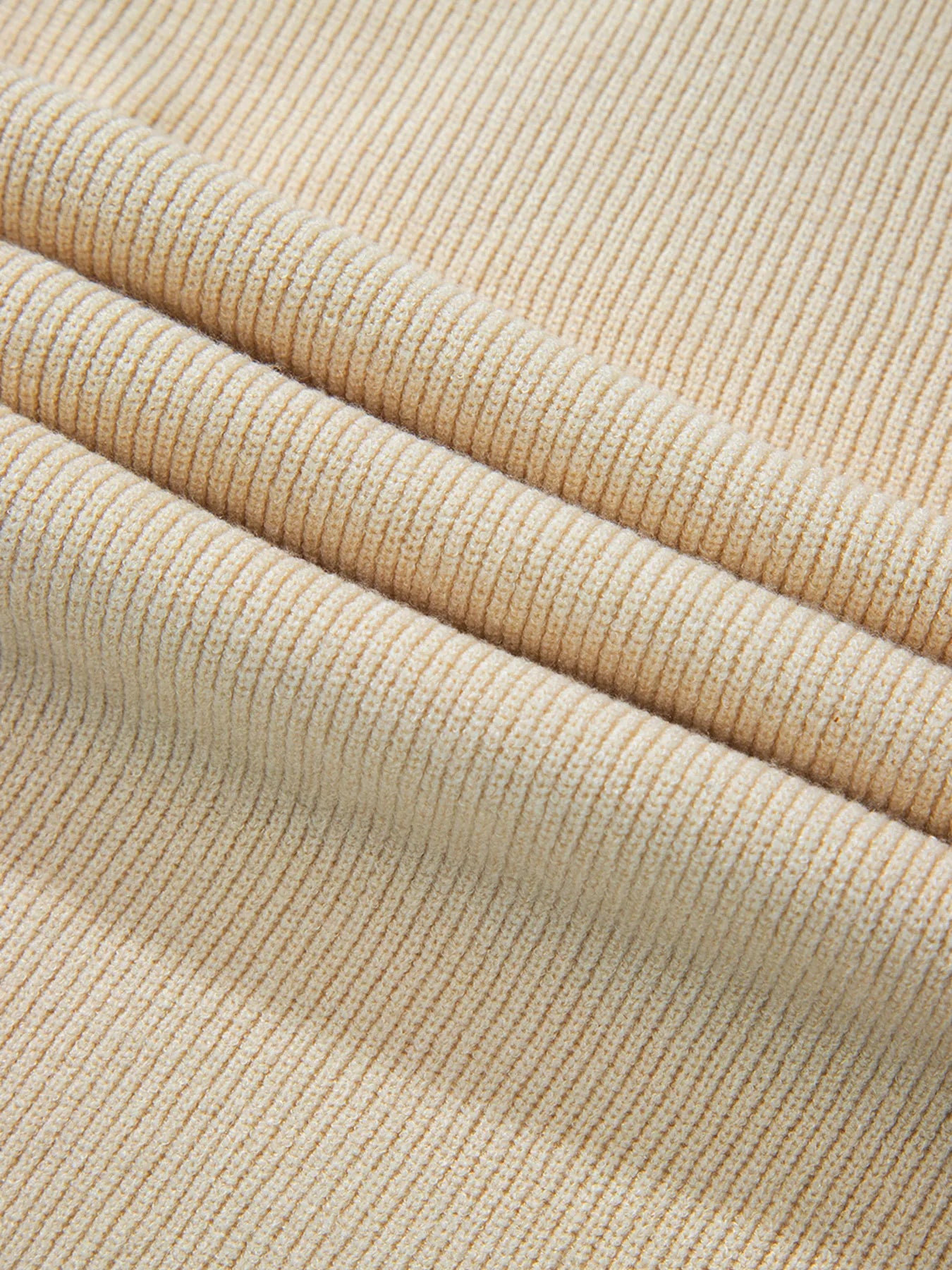 Ribbed Knit Button Front V Neck Cardigan - Fashorio