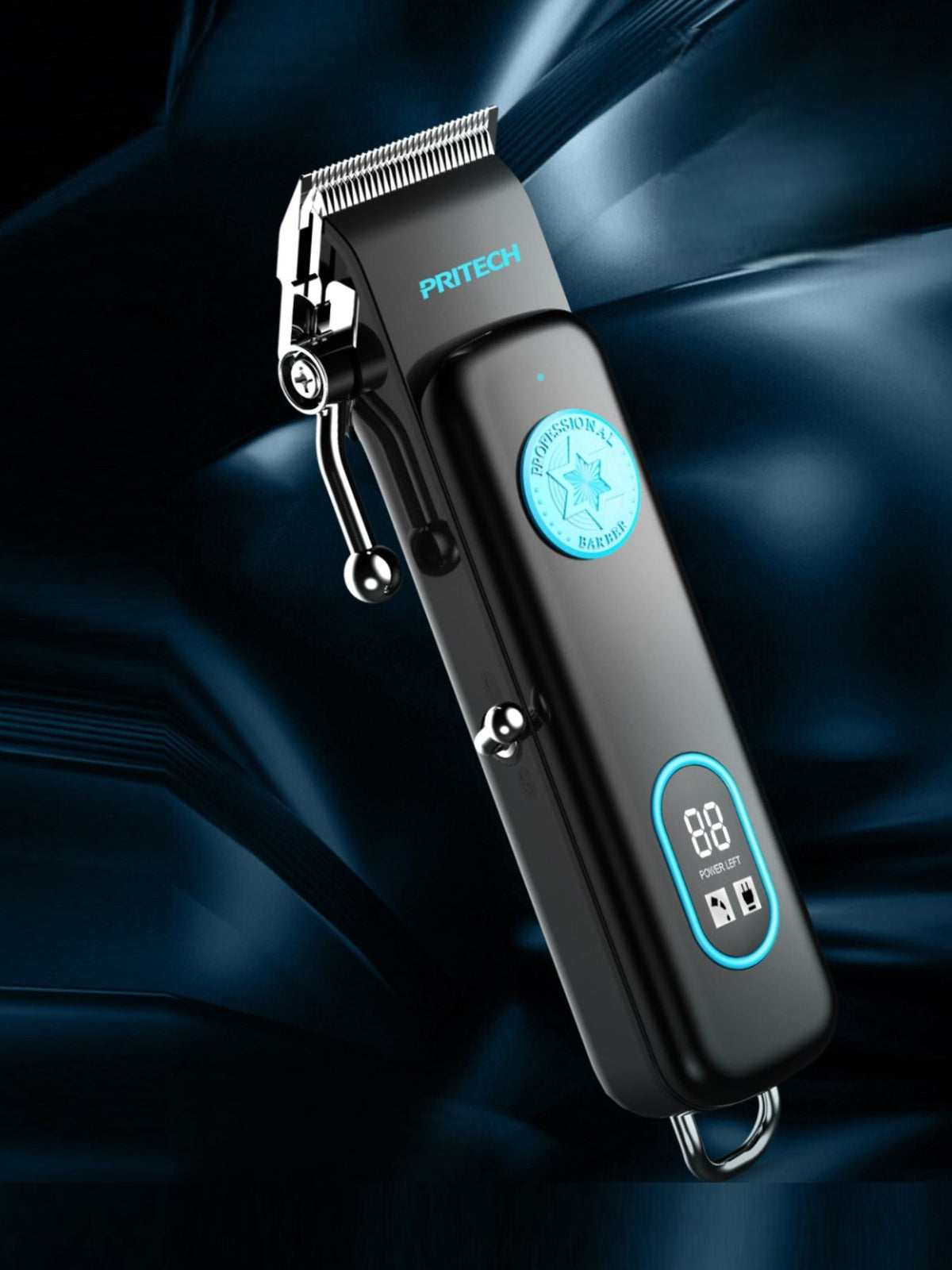 Dark gray cordless hair clipper front view