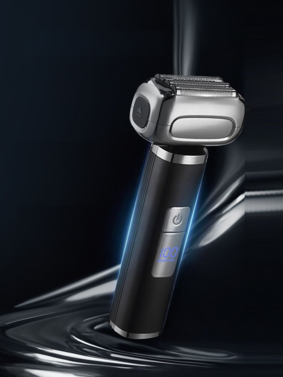 Shaver LED display close up