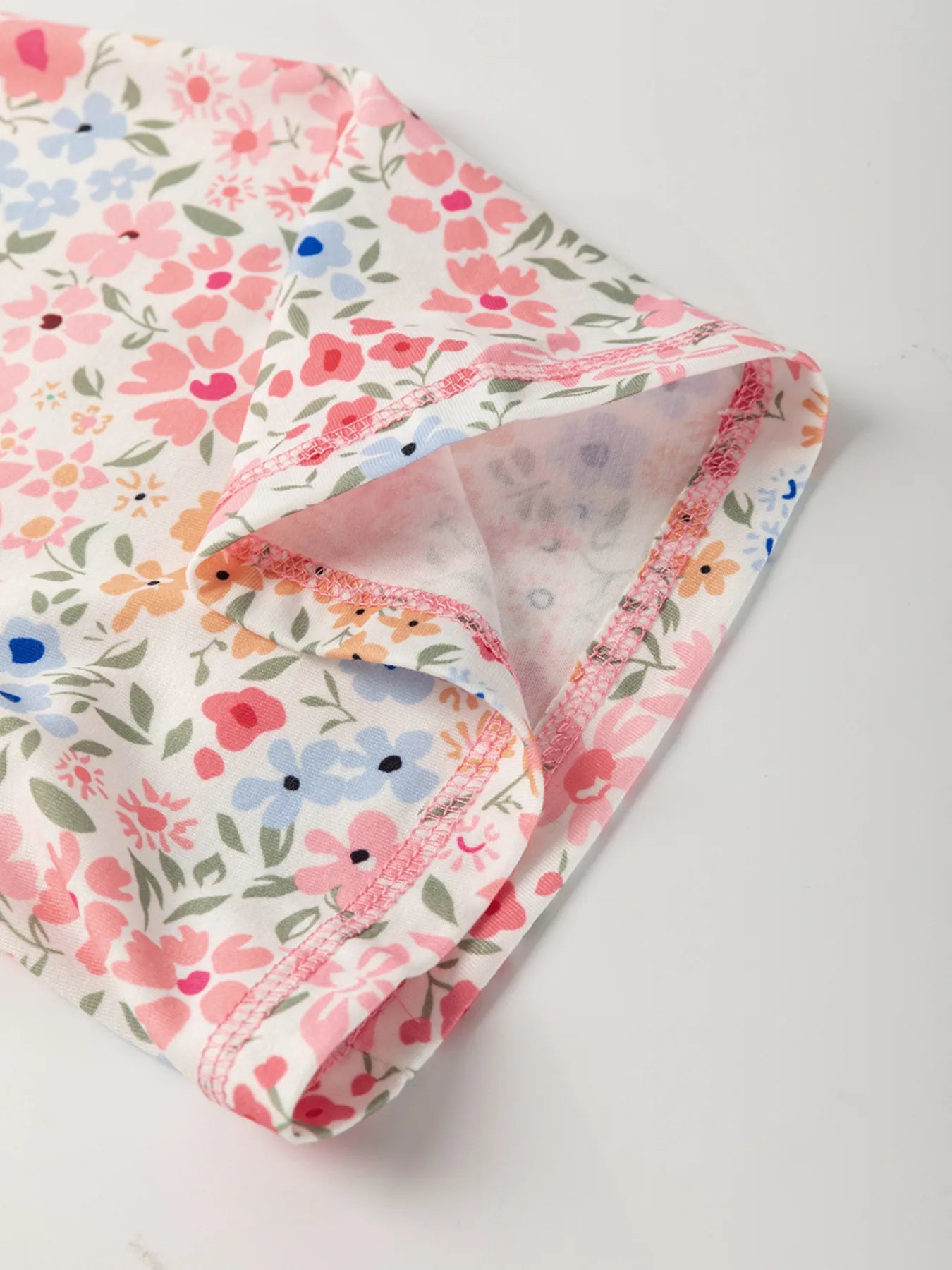 Floral Round Neck Relaxed Fit T-Shirt - Fashorio