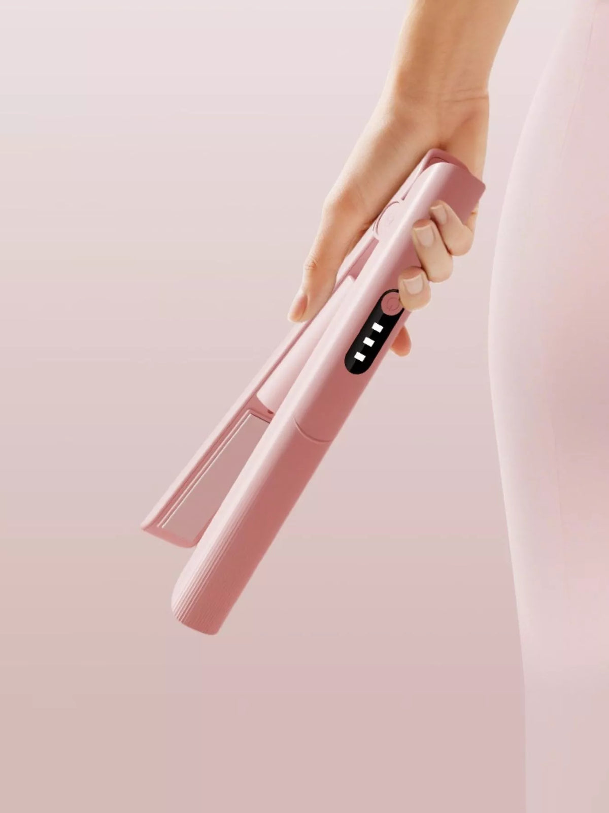 Cordless straightener in light green